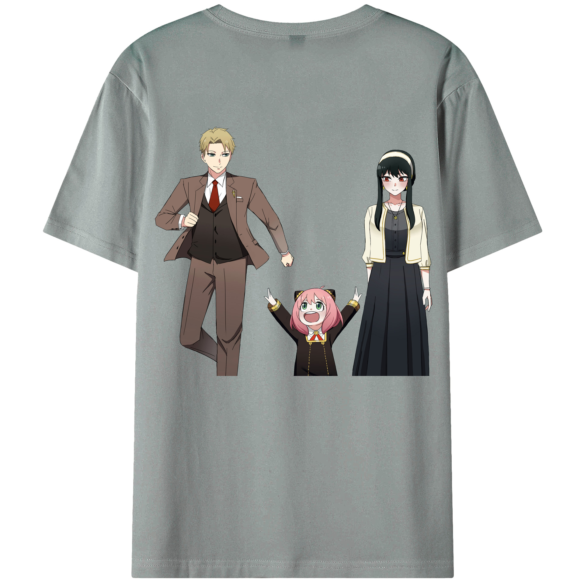 （画像用） SPY×FAMILY间谍家家酒 綿100％ メンズ半袖Tシャツ（バックプリント） 通気性